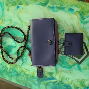 Coach leather crossbody and wallet